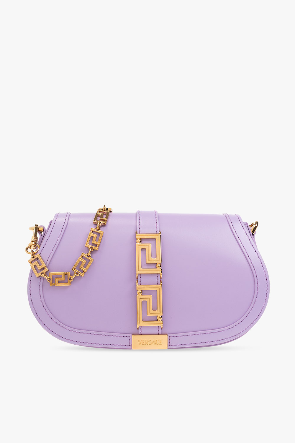 versace collection textured leather envelope crossbody bag